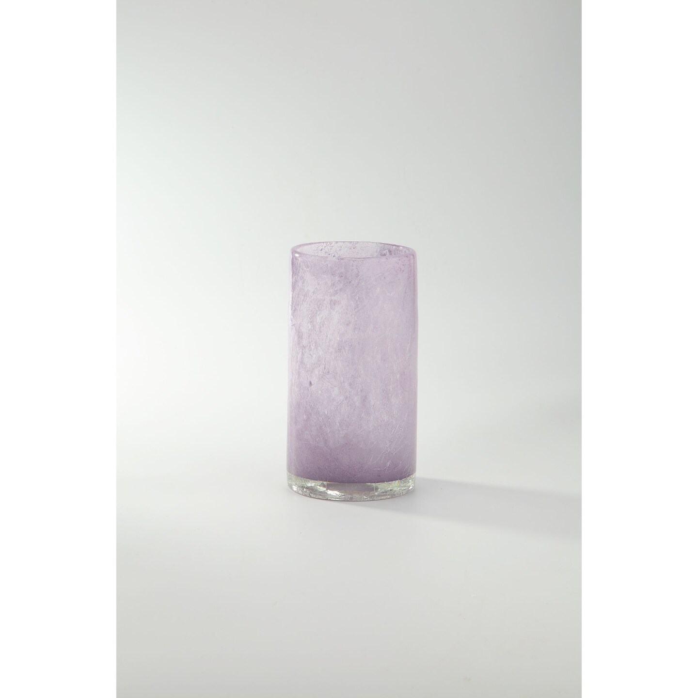 CC Home Furnishings 9&#x22; Purple Cylinder Hand Blown Glass Vase