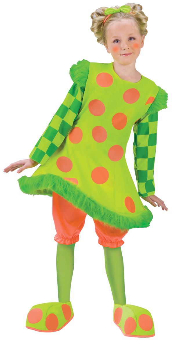 The Costume Center Green and Orange Lolli the Clown Toddler Halloween Costume - Small