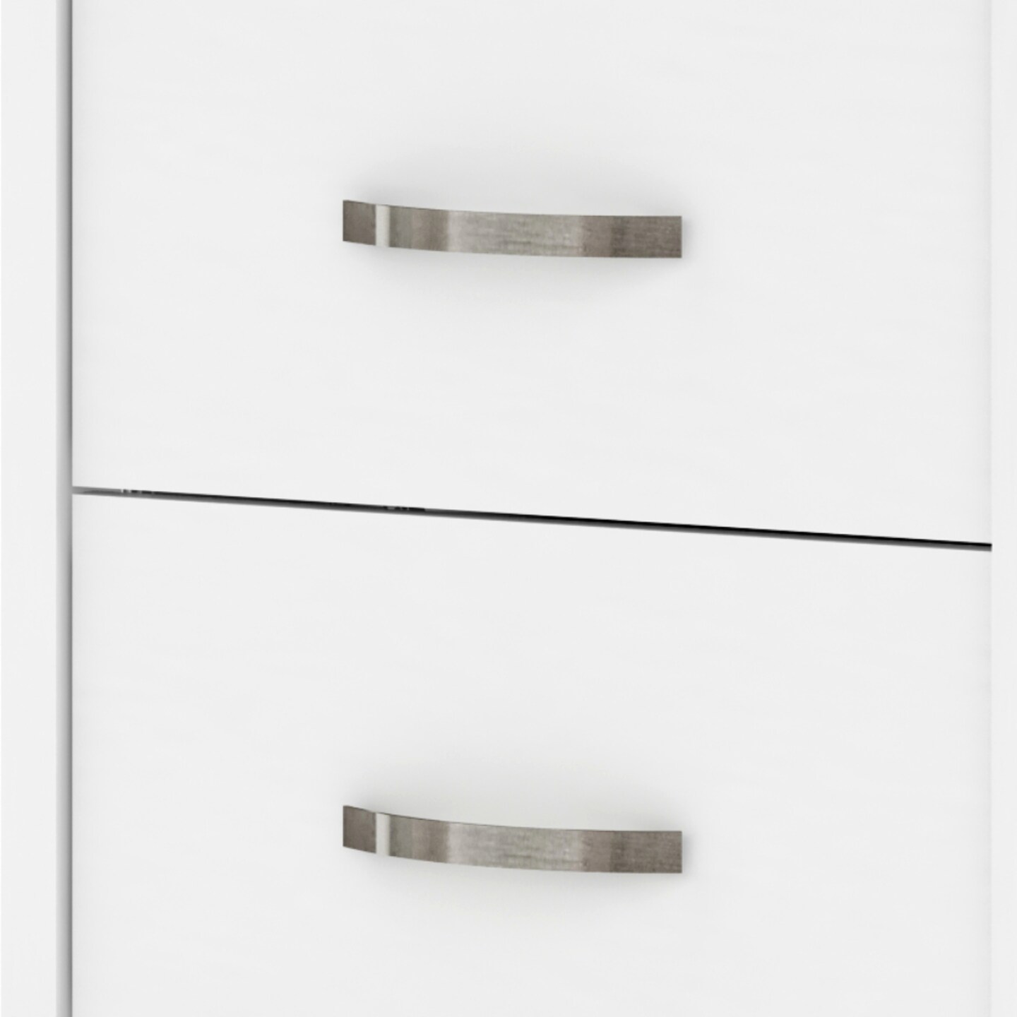 Layton 2-Drawer Matte White Nightstand (21.9" x 15.7" x 19.1")