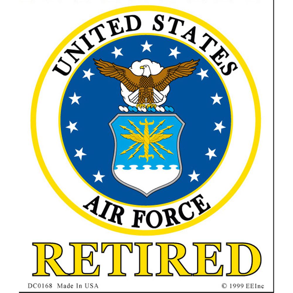 United States Air Force Retired Sticker 3-1/4&#x22;