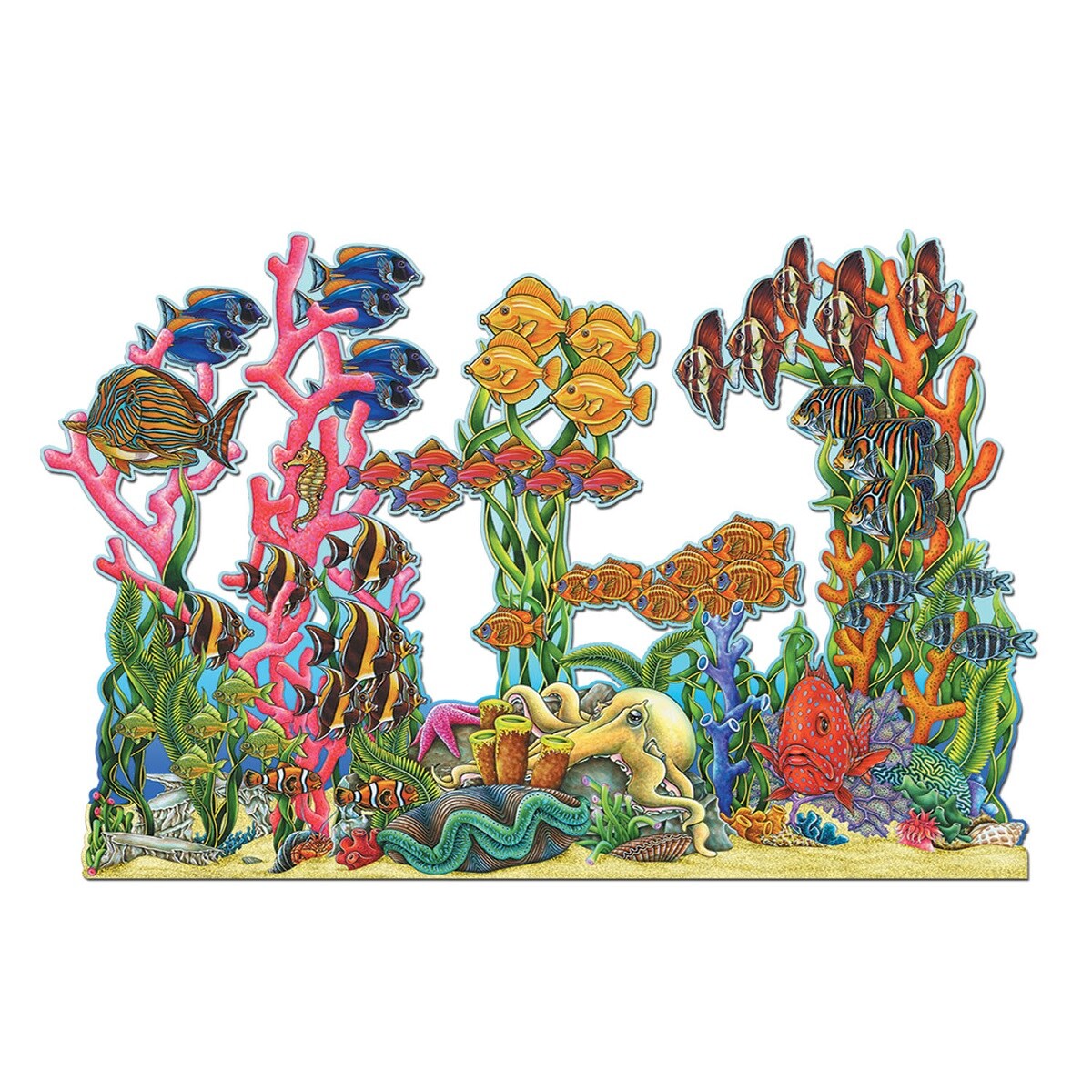 Party Central Club Pack of 12 Vibrantly Colored Under Water Seascape Party Decoration 37