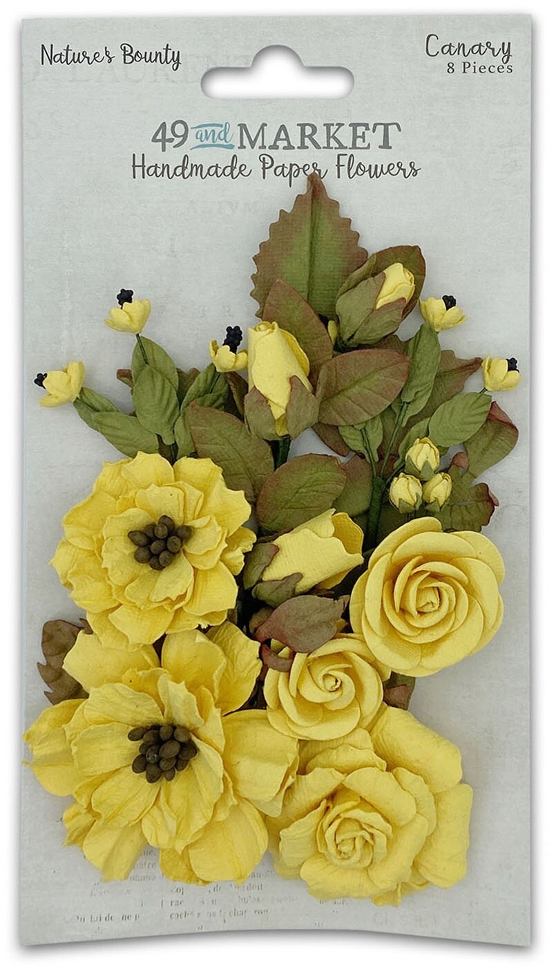 49 And Market Nature&#x27;s Bounty Paper Flowers-Canary