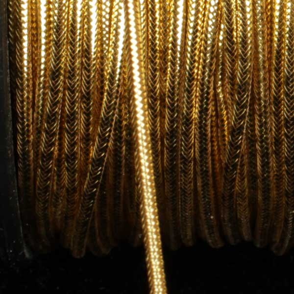 The Ribbon People Gold Braided Craft Cord 0.25&#x22; x 218 Yards