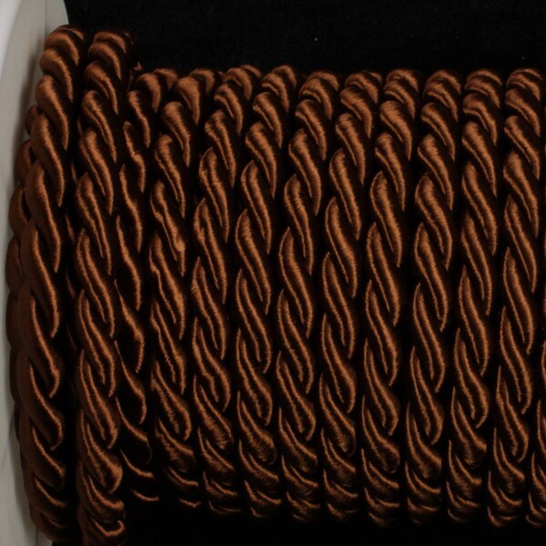 The Ribbon People Chocolate Brown Braided Cording Wired Craft Ribbon 0.25" x 17 Yards