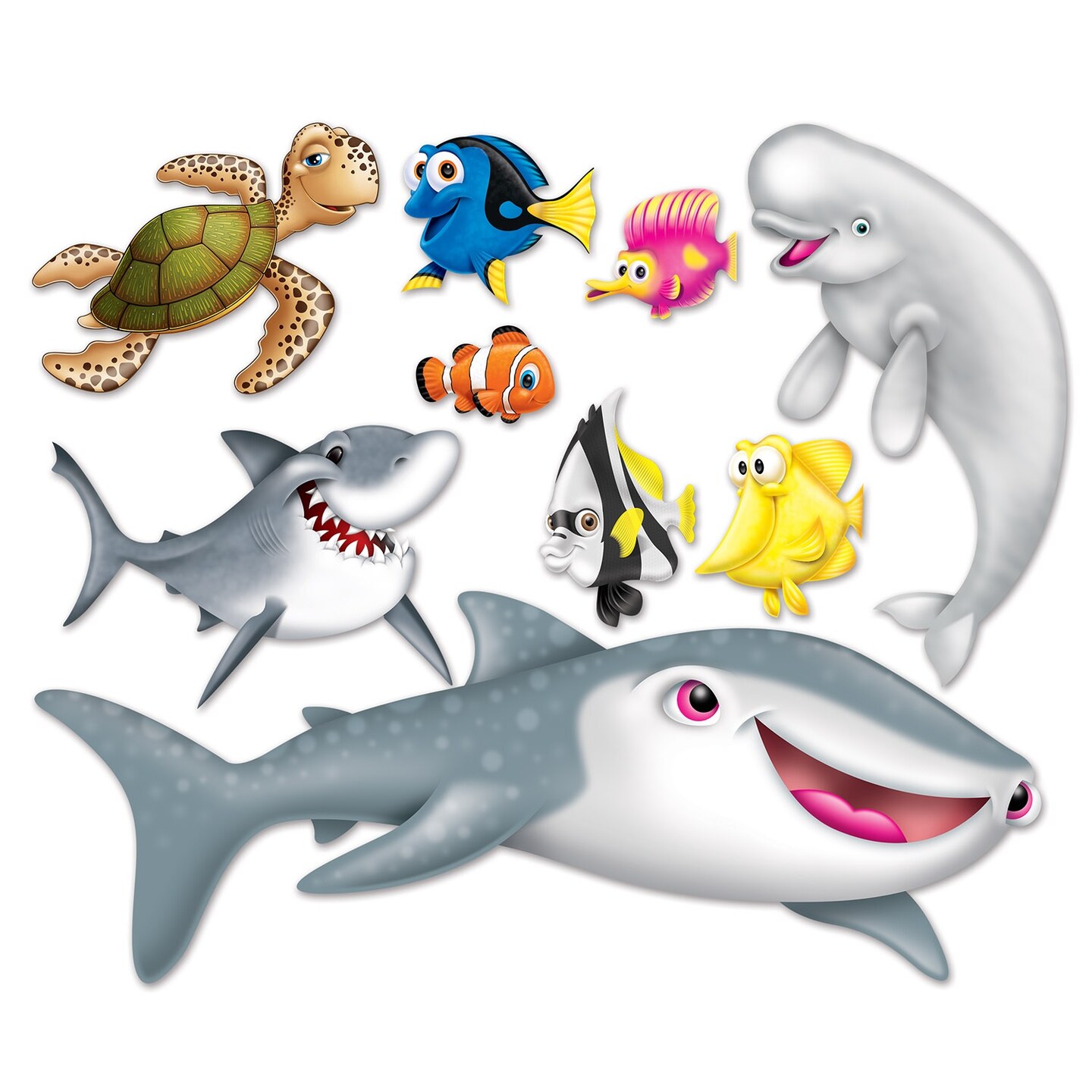 Beistle Club Pack of 54 Under The Sea Props Wall Decorations