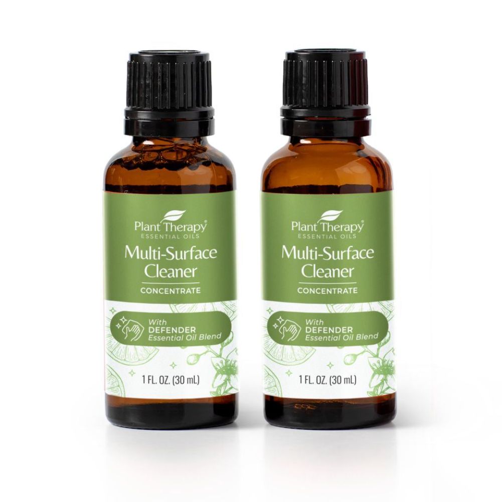 Plant Therapy - Defender Multi-Surface Cleaner - Use to Clean Countertops, Stovetops, Tile, Microwave, 30 mL 2 Pack
