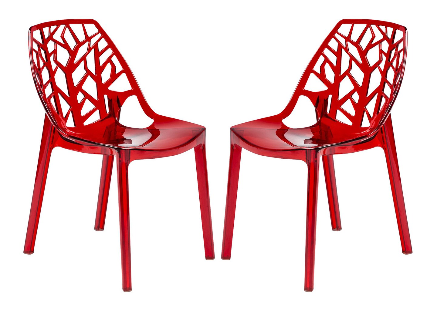 LeisureMod Cornelia Modern Dining Side Chair, Set of 2