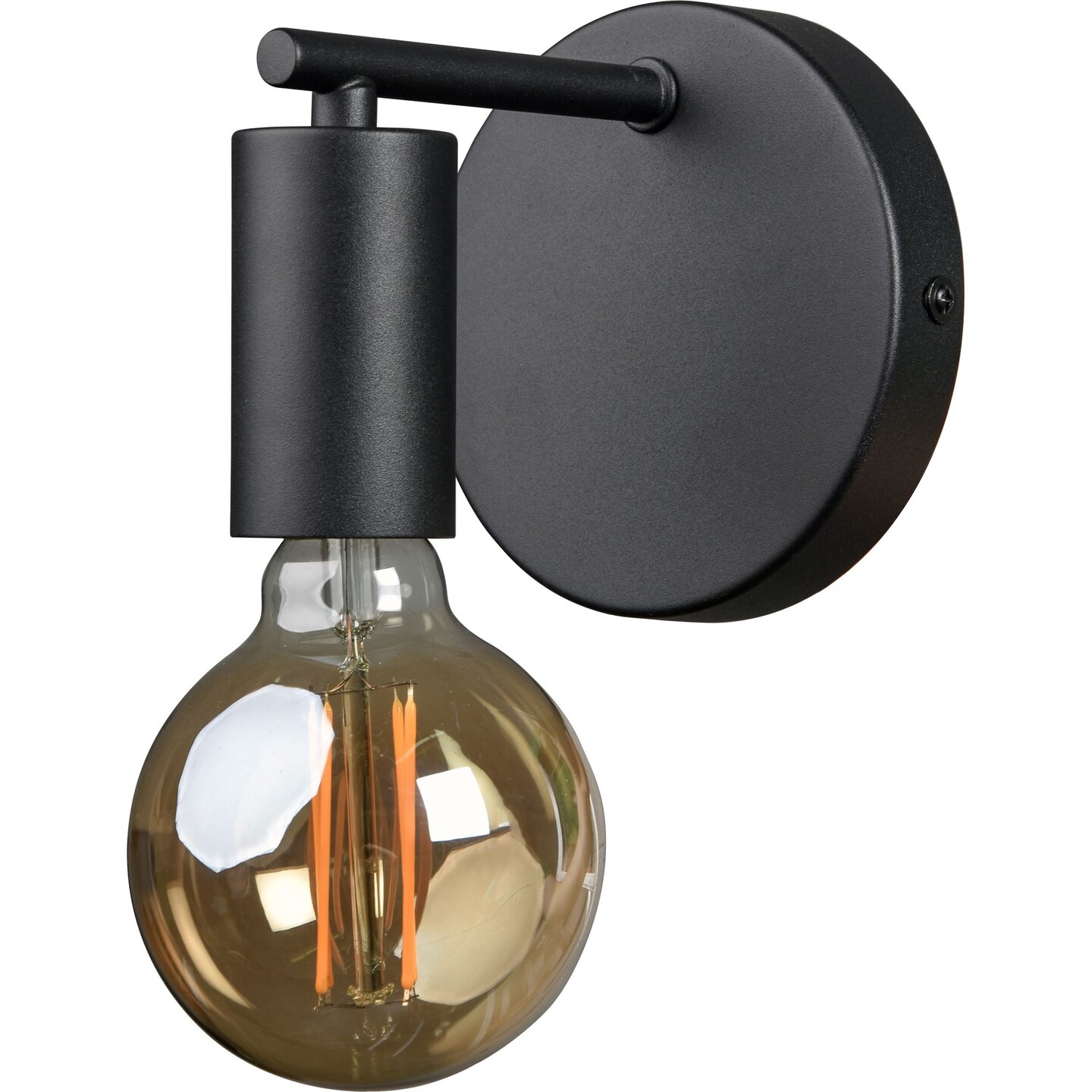 Signature Home Collection 5.5&#x22; Black Powder Coated Industrial-Style 1-Light Wall Sconce