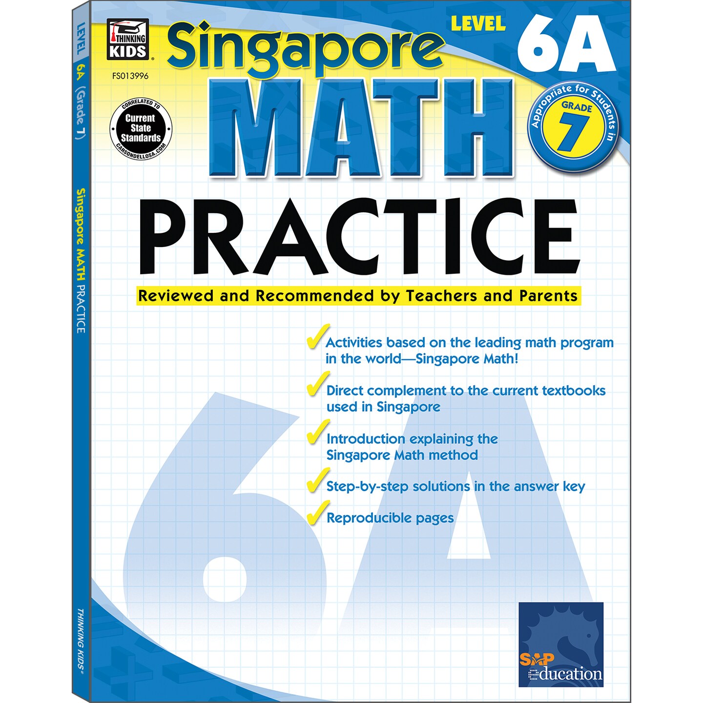 Singapore Math Level 6A 7th Grade Math Workbooks, Singapore Math Grade