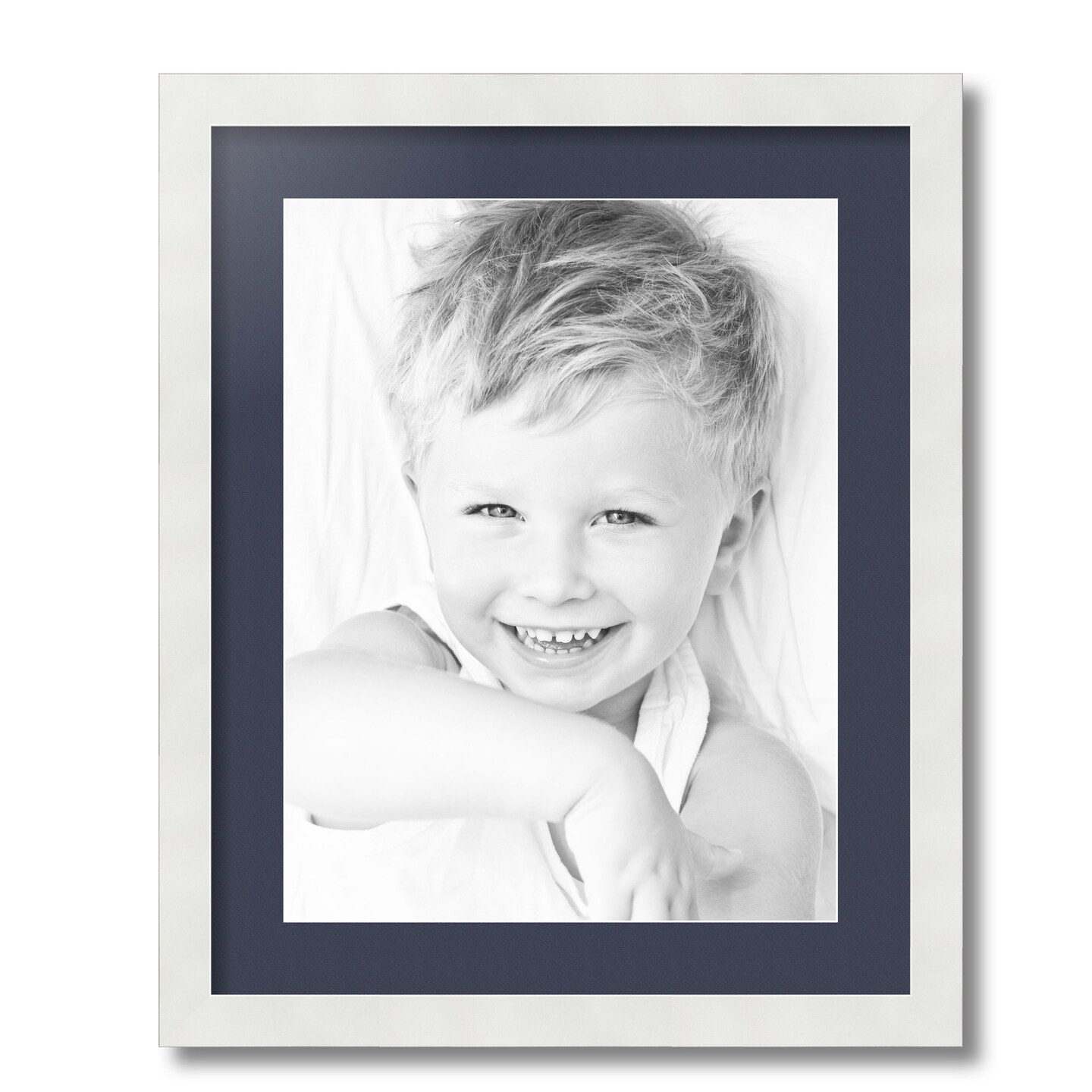 ArtToFrames 17x21" Matted Picture Frame with 13x17" Single Mat Photo Opening Framed in 1.25" White and 2" Mat (FWM-3966-17x21)