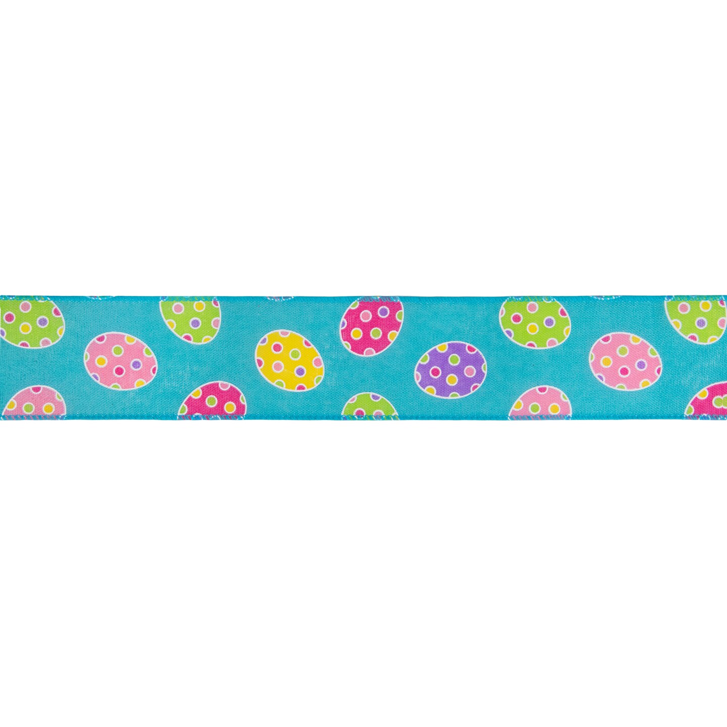 Blue Easter Egg Spring Wired Craft Ribbon 2.5 x 10 Yards