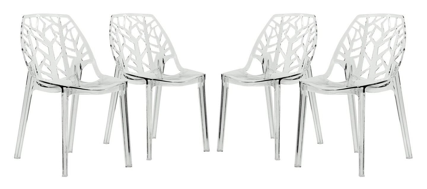 LeisureMod Cornelia Modern Dining Side Chair, Set of 4