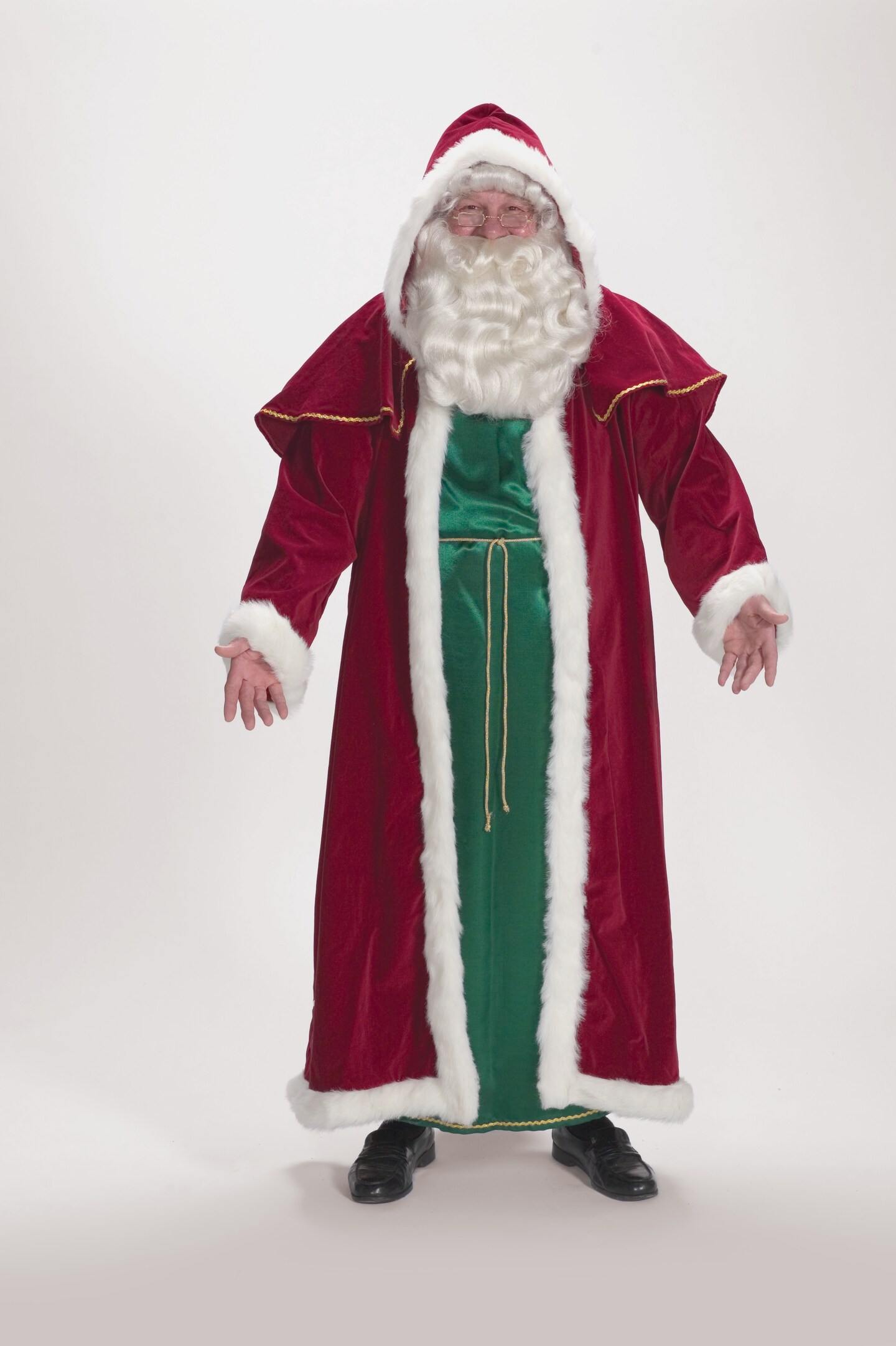 The Costume Center 2-Piece Victorian Santa Christmas Suit - Adult Size-One Size Fits Most