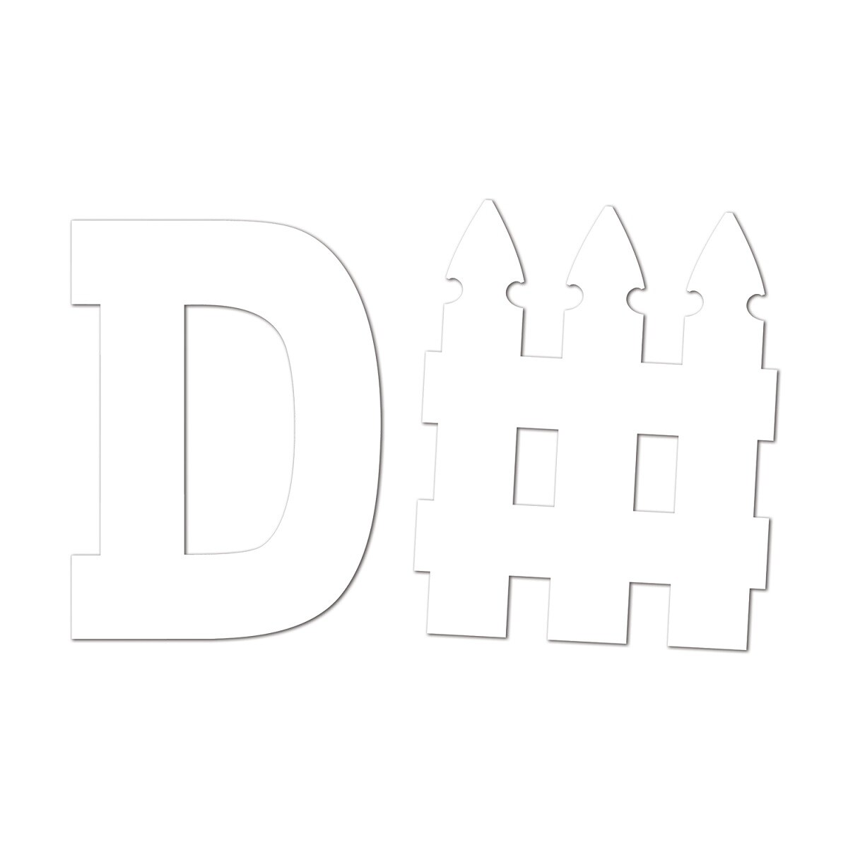 Party Central Club Pack of 12 White Football D-Fence Set Cutouts 21.5"