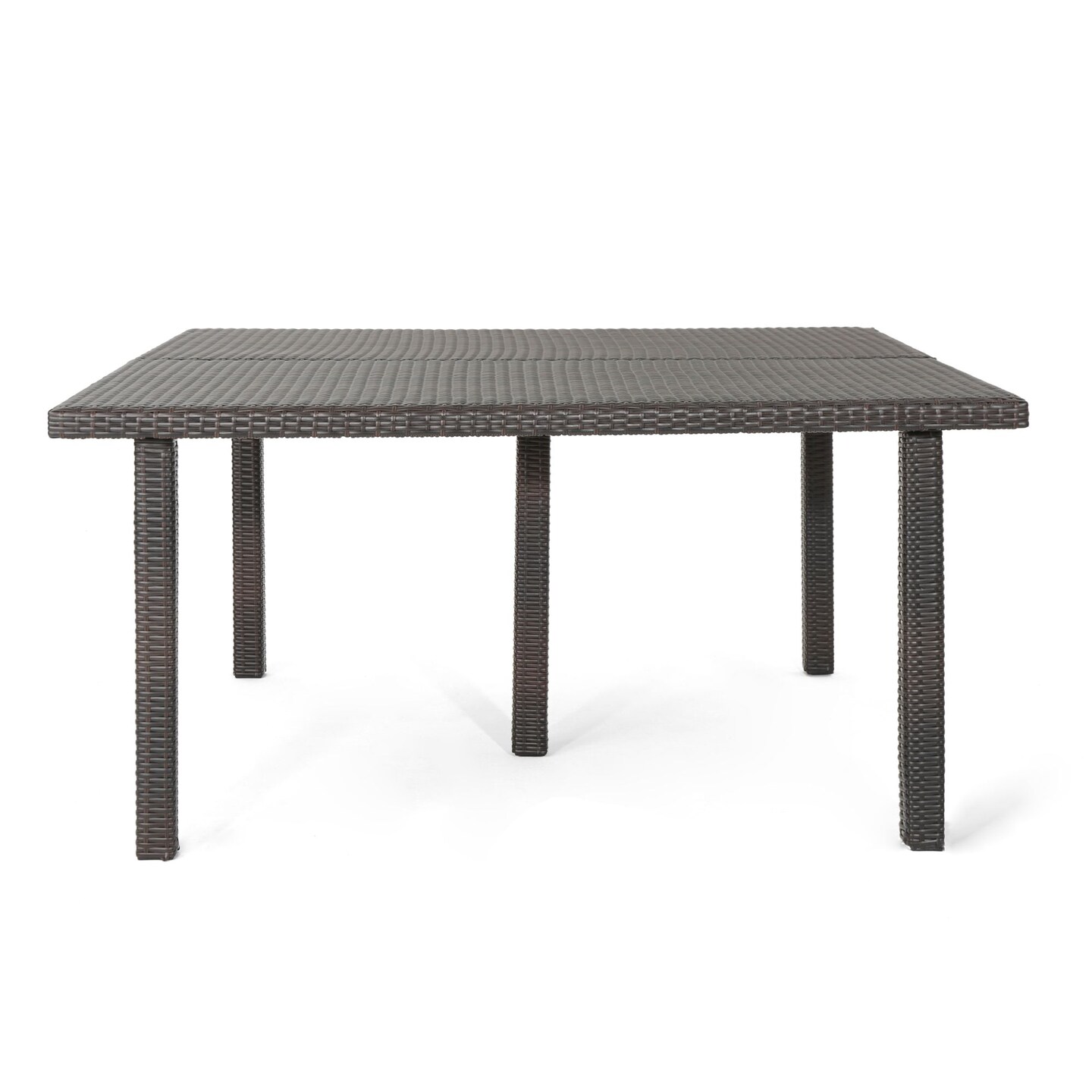 Contemporary Home Living 64&#x22; Brown Contemporary Square Outdoor Patio Dining Table