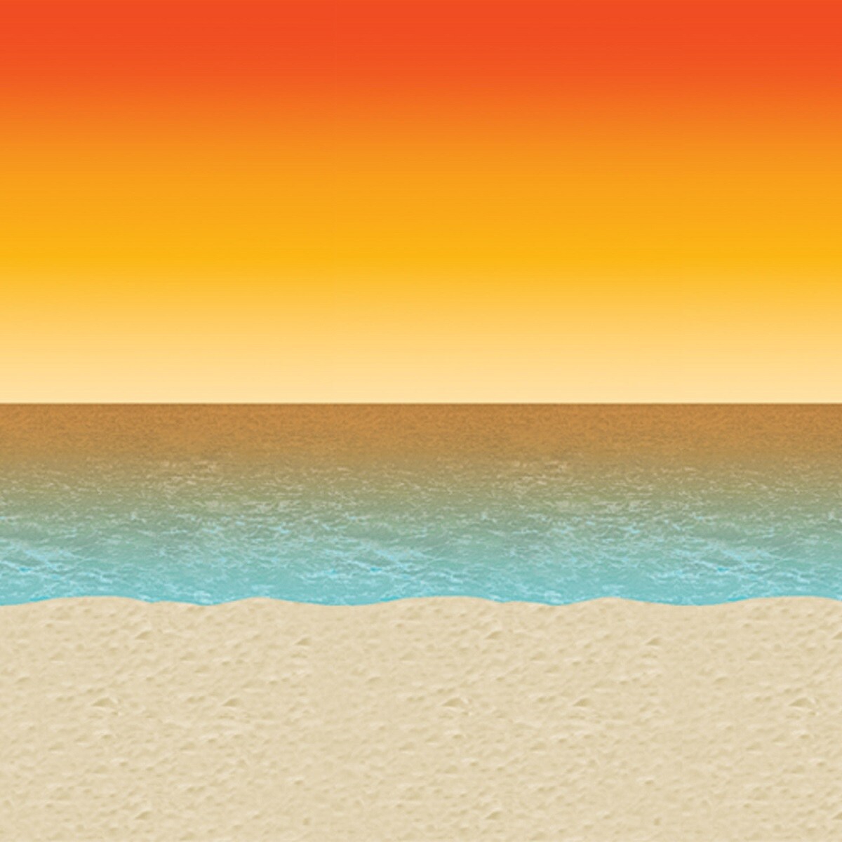 Party Central Pack of 6 Orange and Blue Luau Sunset Themed Photo Backdrop Party Decorations 30'