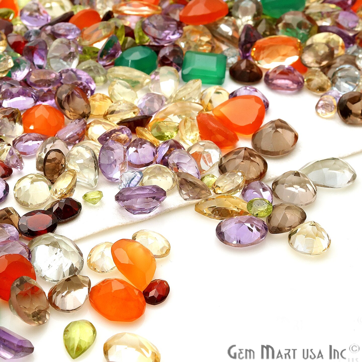 Mixed Gems, 50 Carat Lot Loose Gemstones, 100% Natural Wholesale
