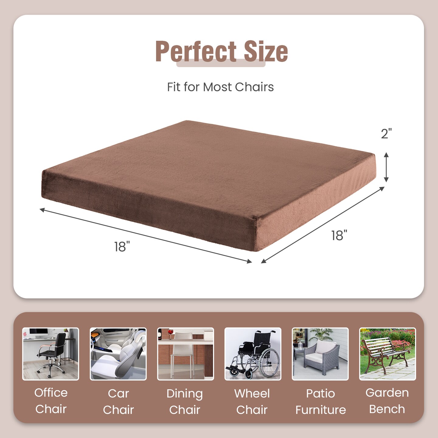 10 Pack Seat Cushions Gel Memory Foam For Back