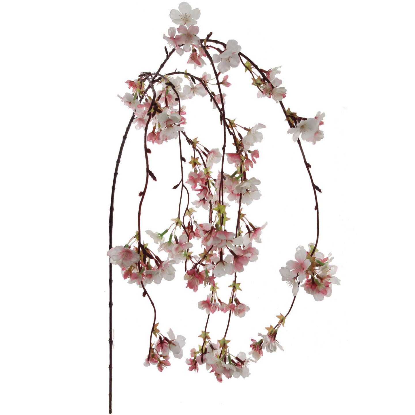 Set of 3: Pink &#x26; White Silk Hanging Cherry Blossom Branches by Floral Home&#xAE;