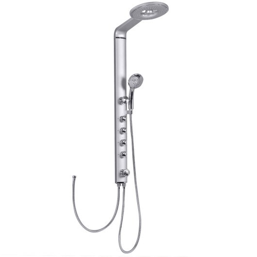 Aluminum Alloy Shower Column Massage Jet System w/ Hand shower