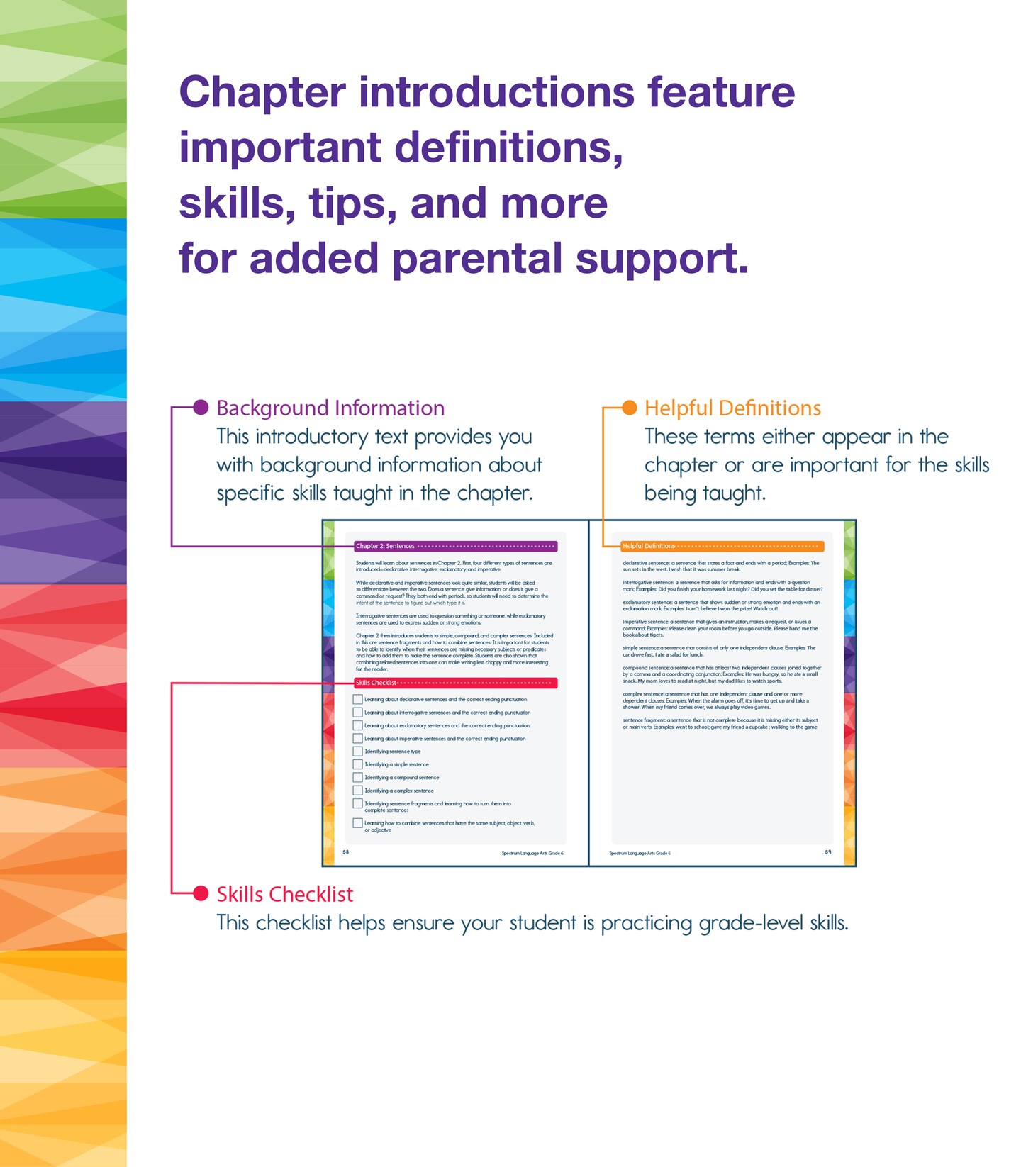 Spectrum Grade 6 Language Arts Workbook, ELA Middle School Books for Kids Ages 11-12 Covering Grammar, Vocabulary, Sentence Structure, Parts of Speech, and More, Classroom or Homeschool Curriculum
