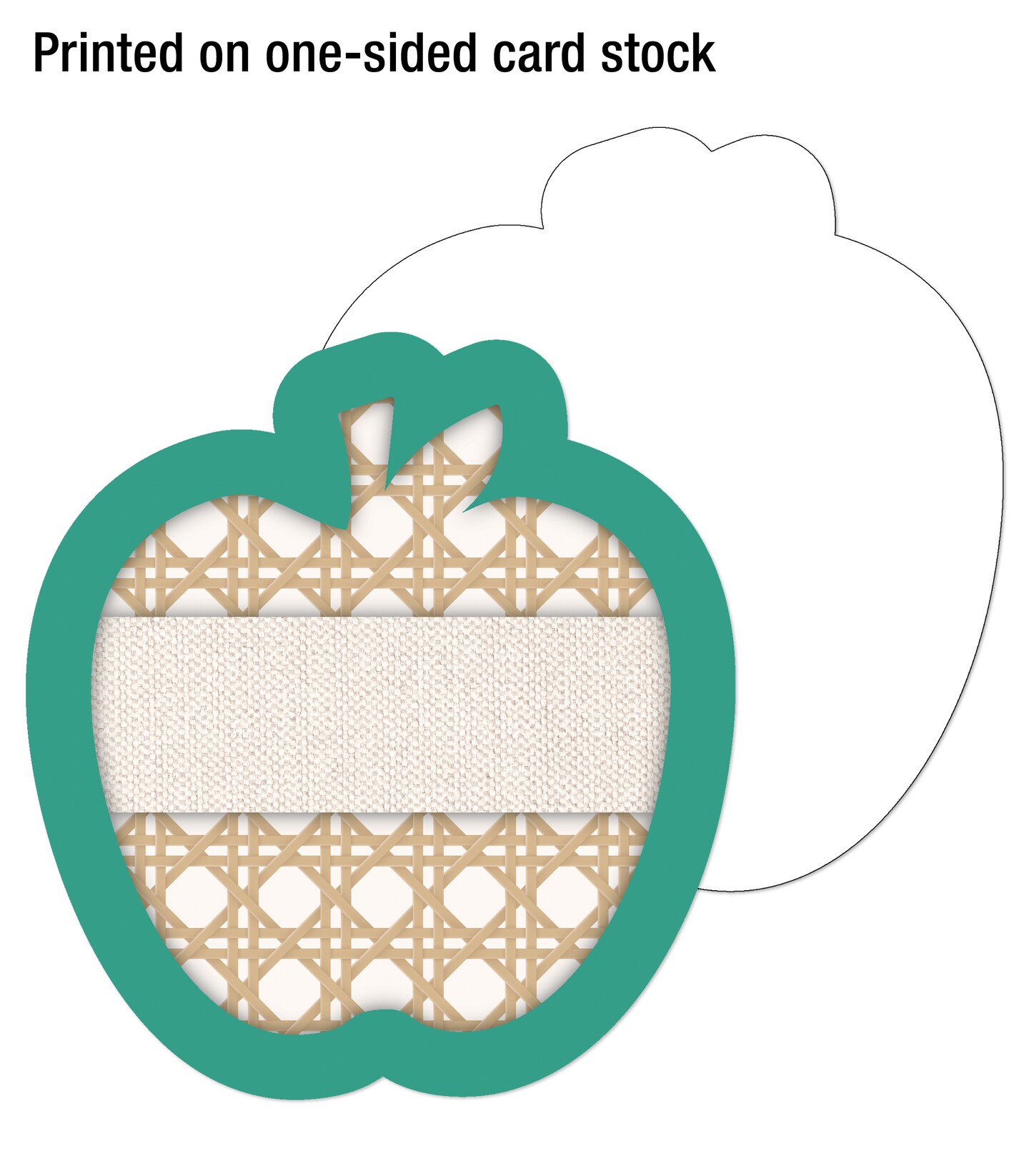 Carson Dellosa True to You 36-Piece Apple Bulletin Board Decorations, Neutral Wicker Cutouts for Classroom Labels, Name Tags, Modern Farmhouse and Boho Decor
