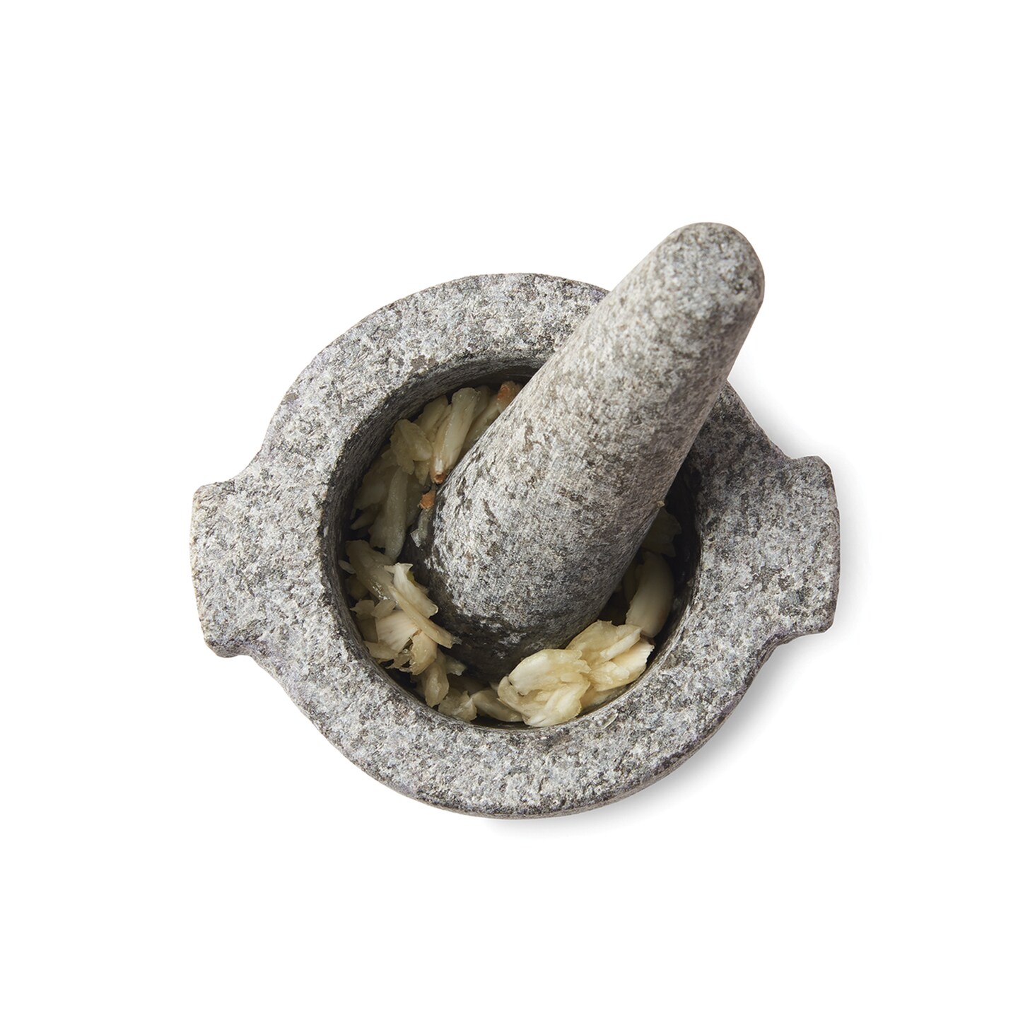 4&#x22; Grey Granite Mortar &#x26; Pestle