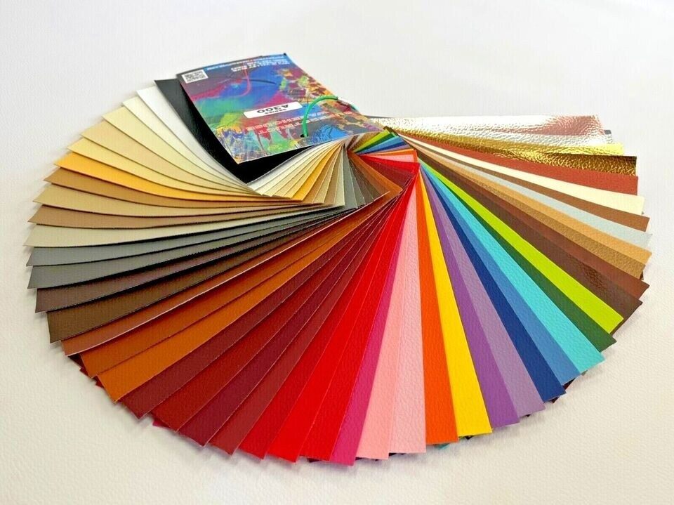 50+ Colors Vinyl Fabric Faux Leather Auto Upholstery 56&#x22;Wide Continuous By Yard