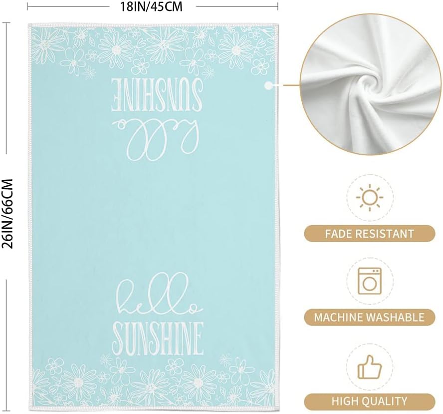 Spring Summer Absorbent Kitchen Towels for Kitchen & Bathroom