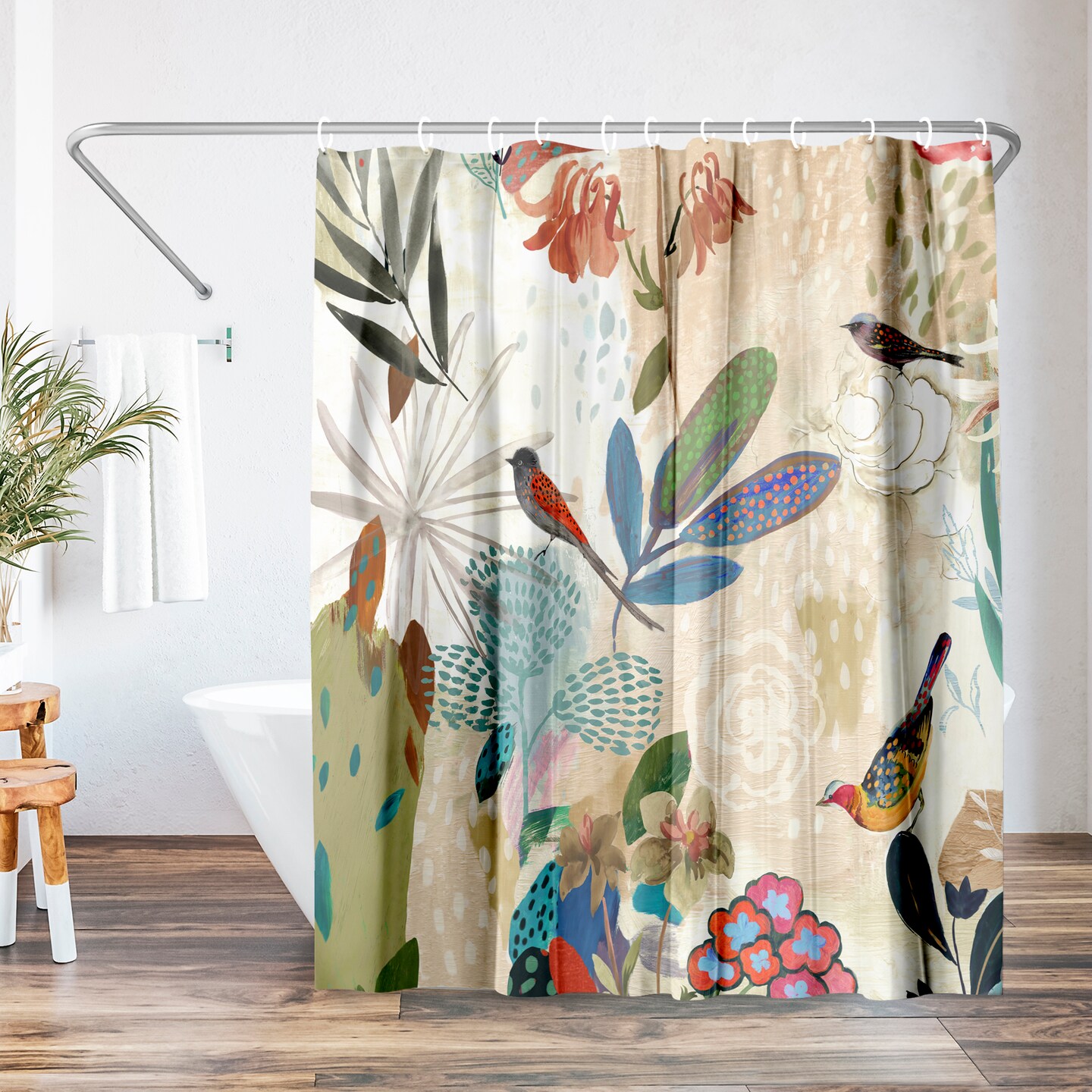 Americanflat 71&#x22; x 74&#x22; Shower Curtain, Where The Passion Flower Grows I by PI Creative Art