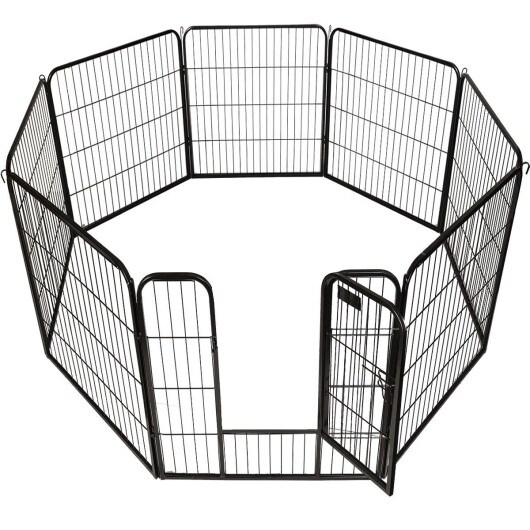 8 Panel Heavy Duty Pet Playpen Dog Exercise Pen Cat Fence