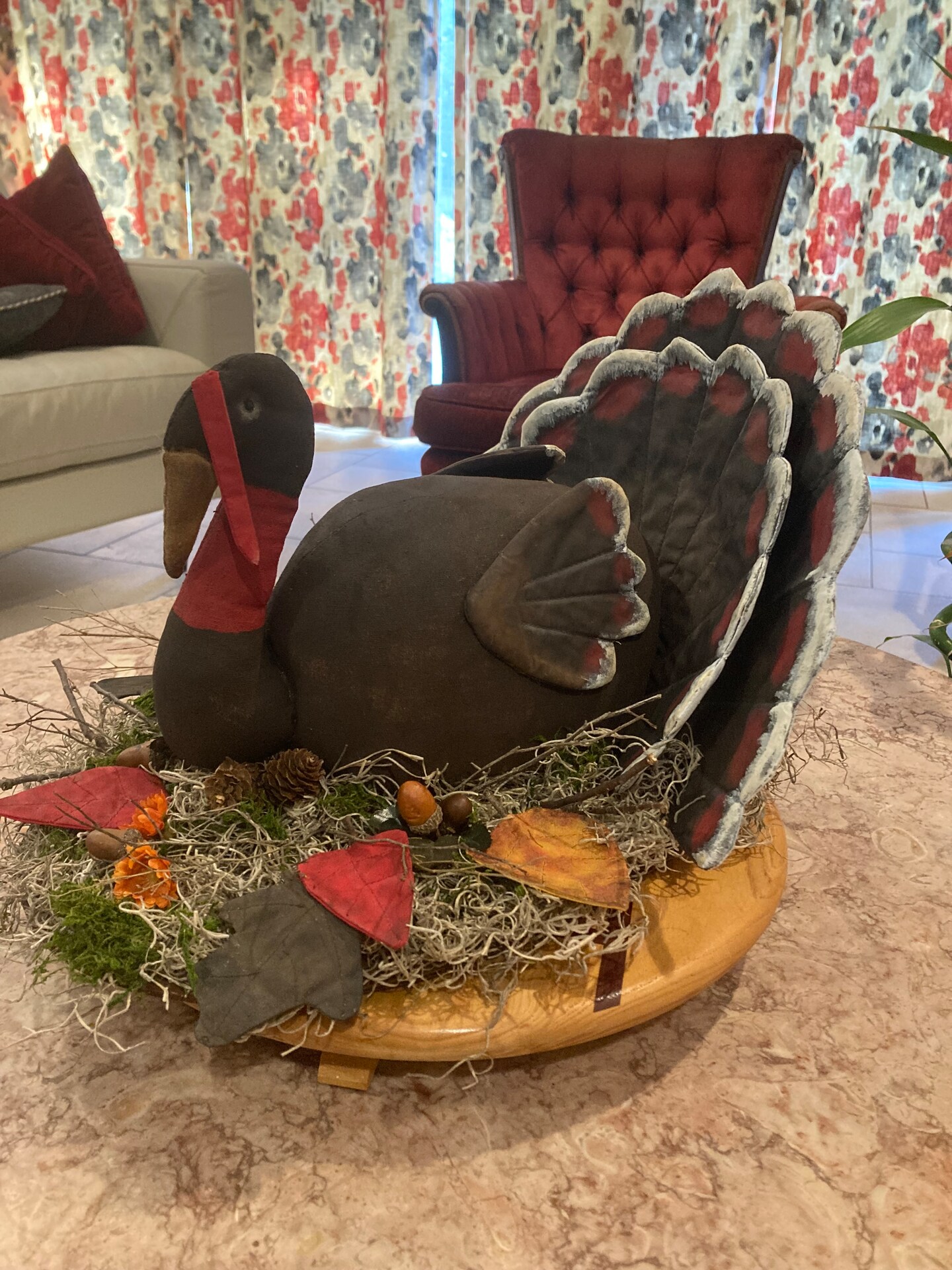 Handmade Thanksgiving Turkey Table Centerpiece - Fall Decoration - Thanksgiving Decoration - Fall Farmhouse - Country Decor