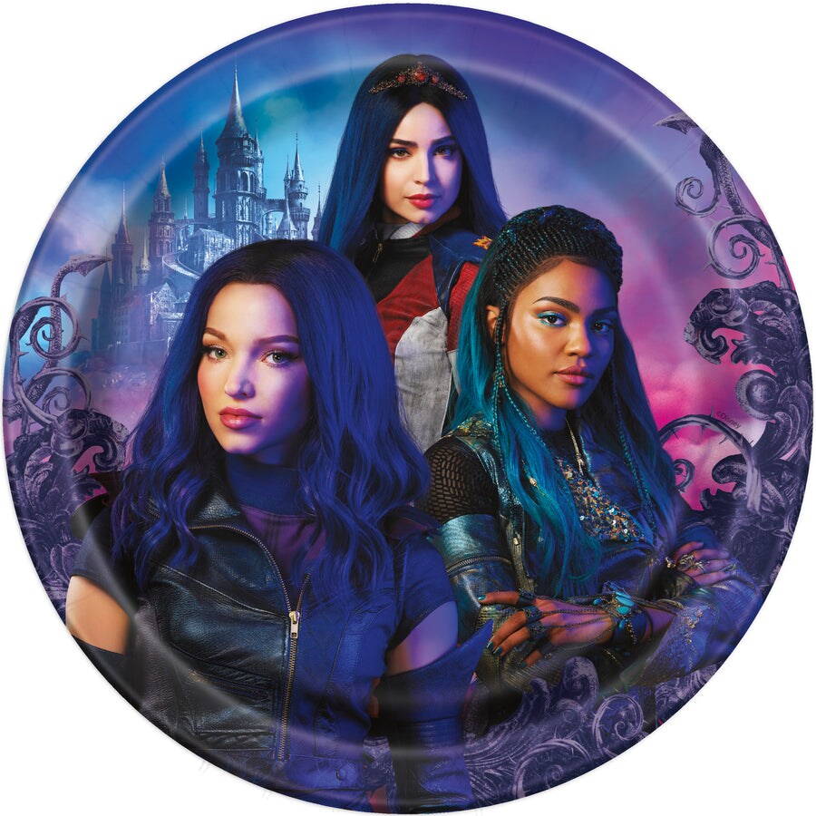 Descendants 3 9&#x22; Plate 8ct
