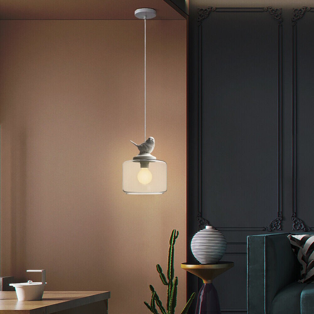 Kitcheniva Modern Bird Clear Glass Pendant Light Fixture