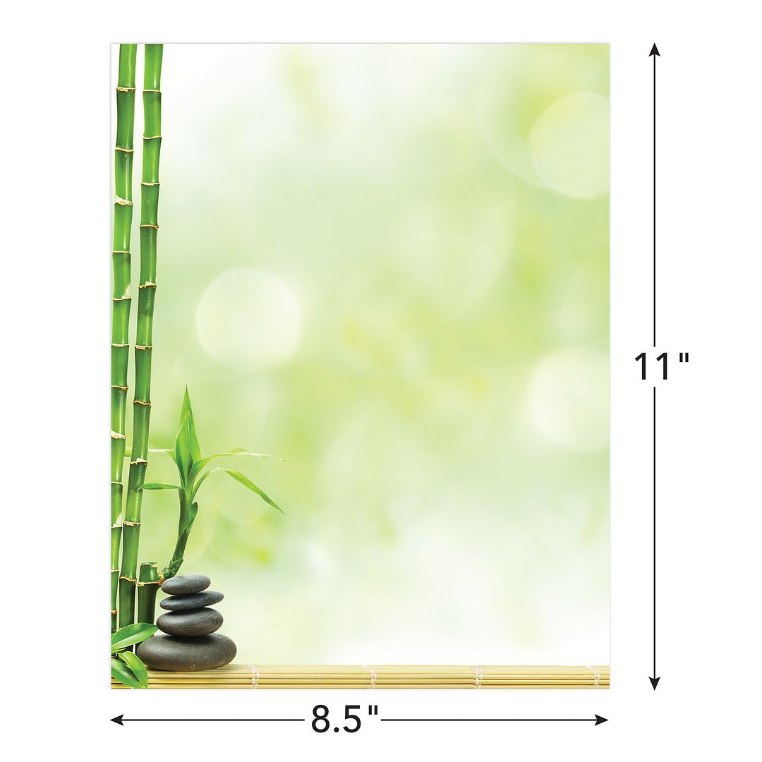 Great Papers! Serenity and Bamboo Stationery Letterhead, Invitations, Announcements and Personal Messages, Printer Friendly, 8.5"x11", 50 Pack