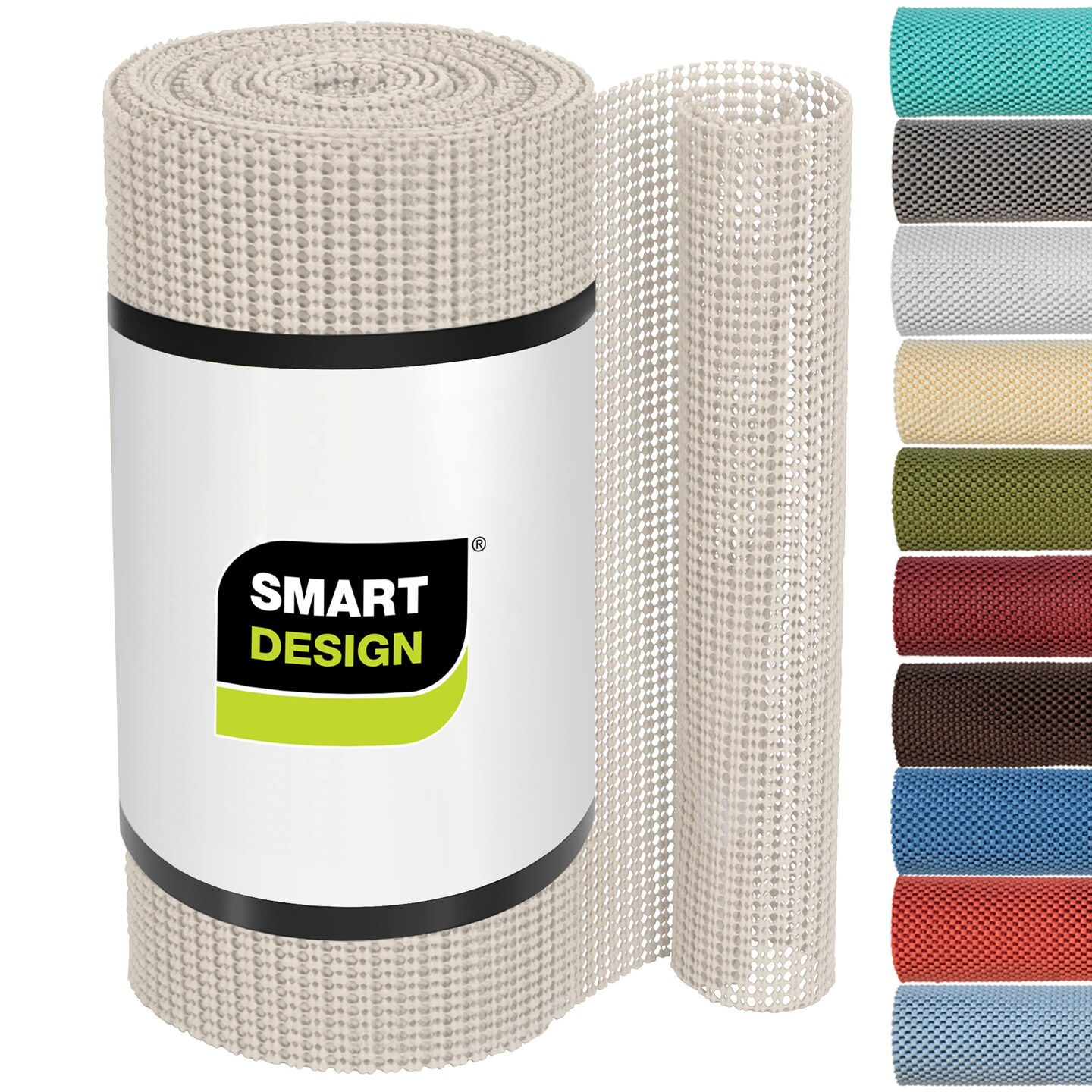 Smart Design Classic Grip Shelf Liner - 12 inch x 10 feet - Taupe