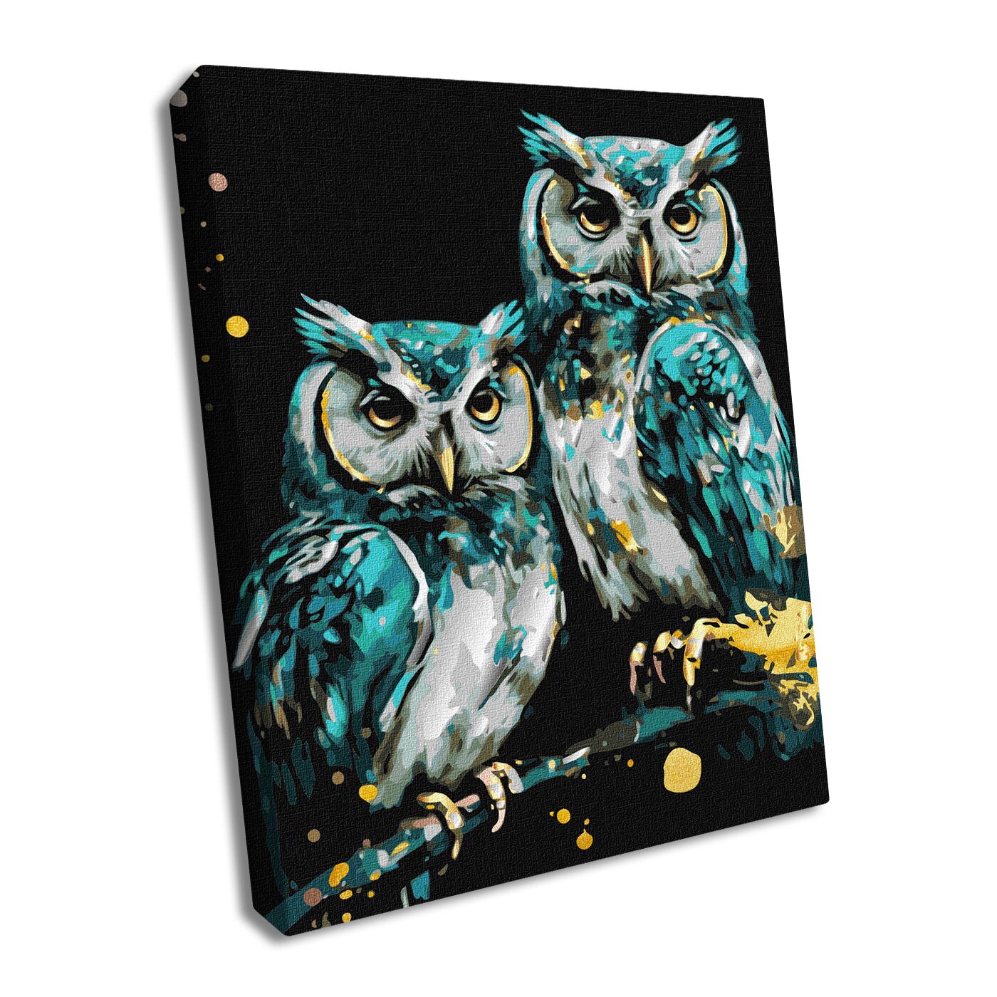 Painting by Numbers kit Wise owls with extra metallic paints KHO6514 ...