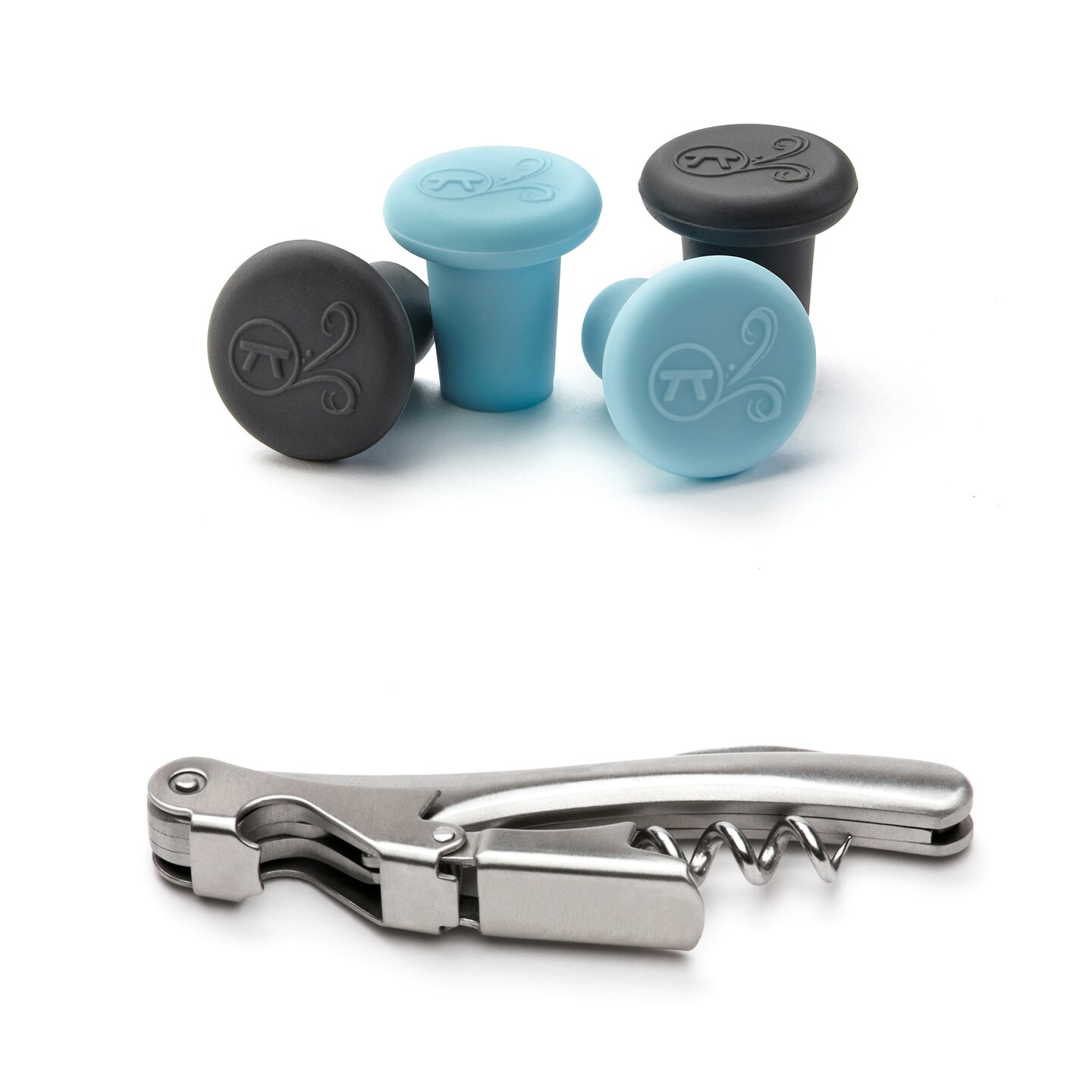 Metallic Blue Charcoal Wine Lover&#x27;s Set