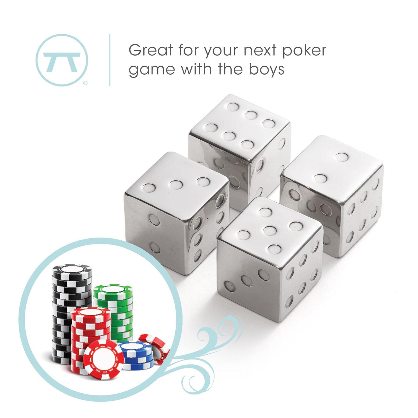 Silver Dice Whiskey Chiller