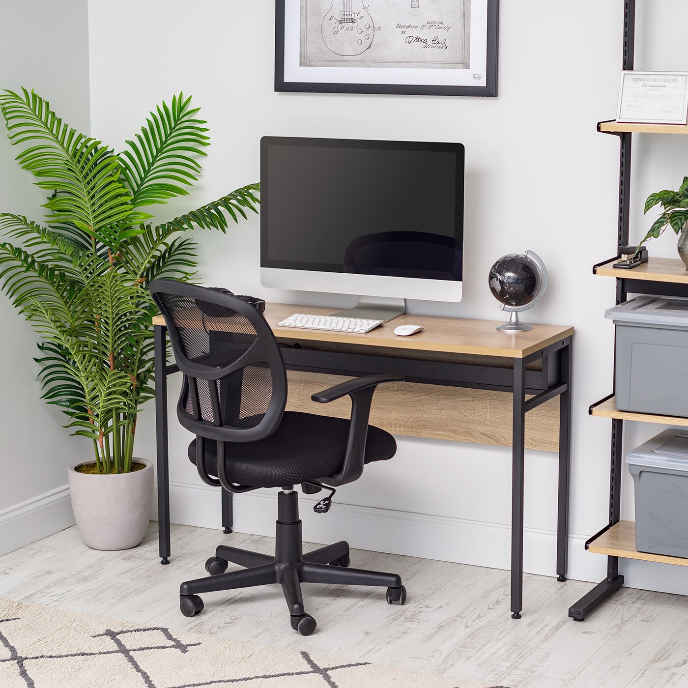 IRIS USA Office Computer Desk Table with Organizer and Cable Tray