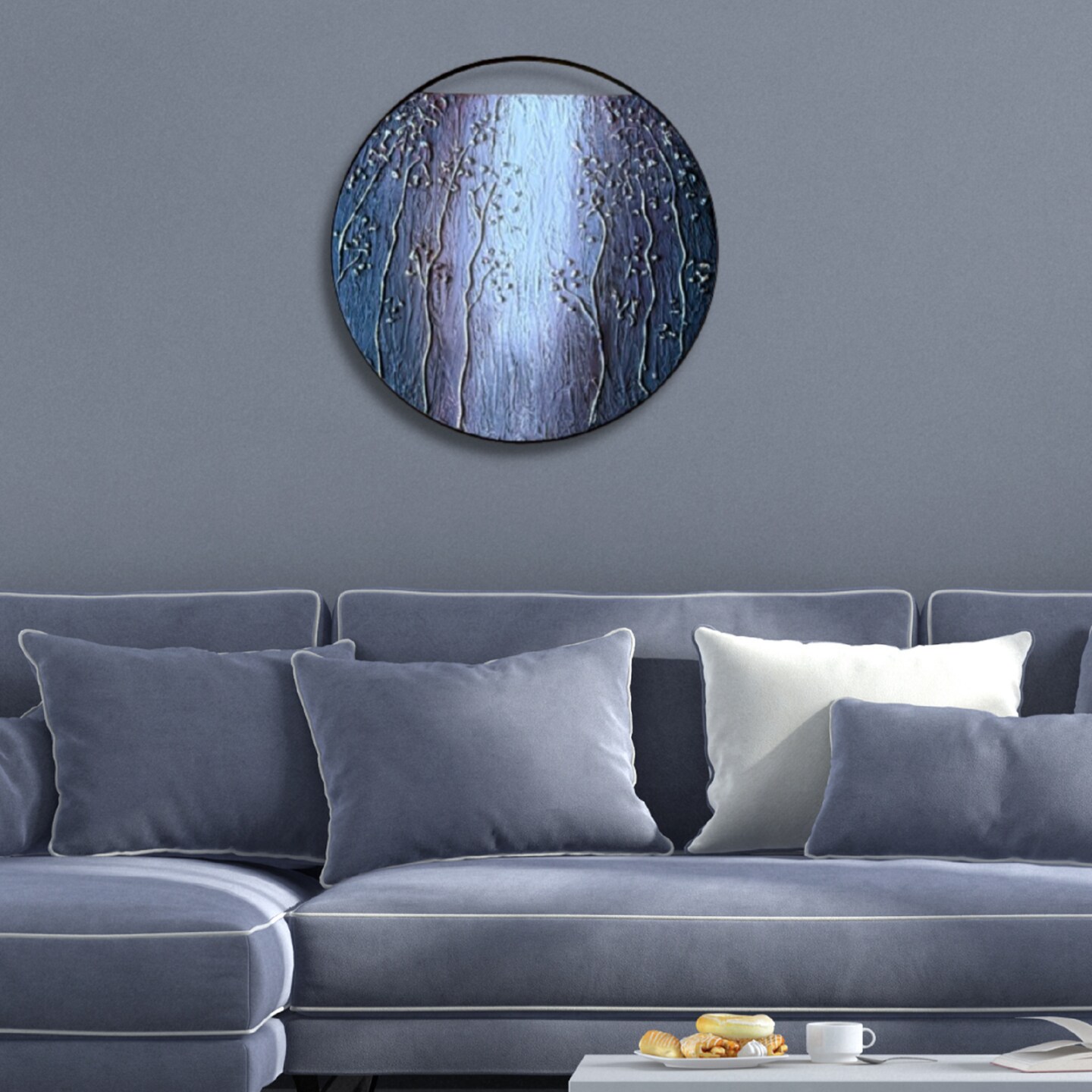 FLOWERY MOOD: Creating a Round Decorative Textured image 5