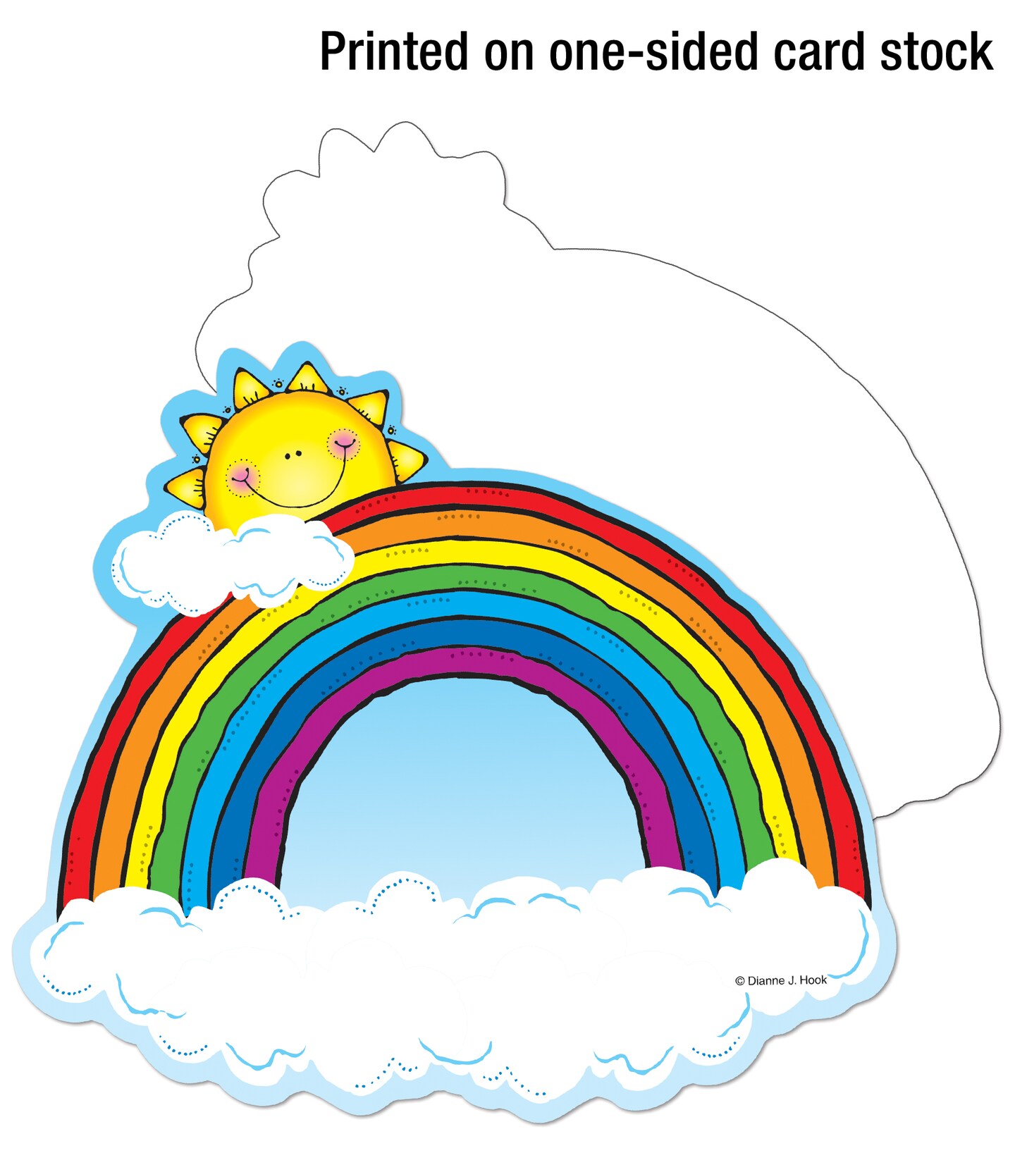 Carson Dellosa 36-Piece Rainbow Bulletin Board Cutouts, Sunny Rainbow Cut outs for Bulletin Board, Rainbow Classroom, Spring Classroom D&#xE9;cor &#x26; St. Patrick&#x27;s Day Classroom D&#xE9;cor