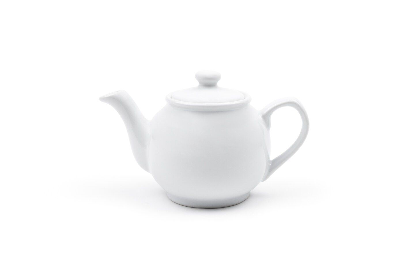 White Earthenware Teapot 10 Cup