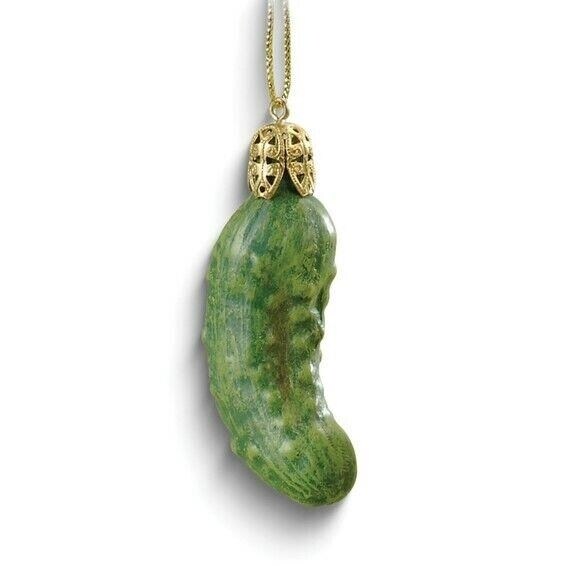 Christmas Pickle Ornament In Glass Jar