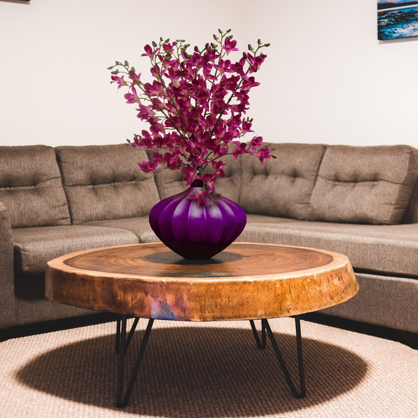 2-Pack Real Touch Purple Dendrobium Spray - Lifelike Floral Accents for Home Décor & Arrangements - Elegant Touch, Floral Home by Artificial Flowers