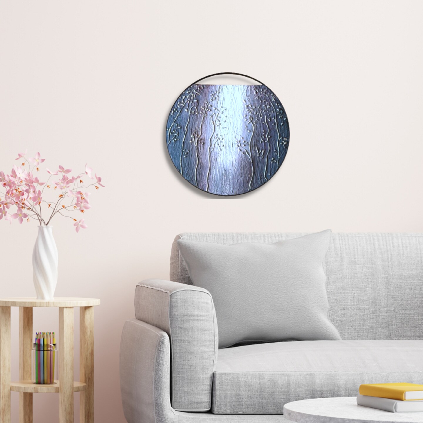FLOWERY MOOD: Creating a Round Decorative Textured image 6