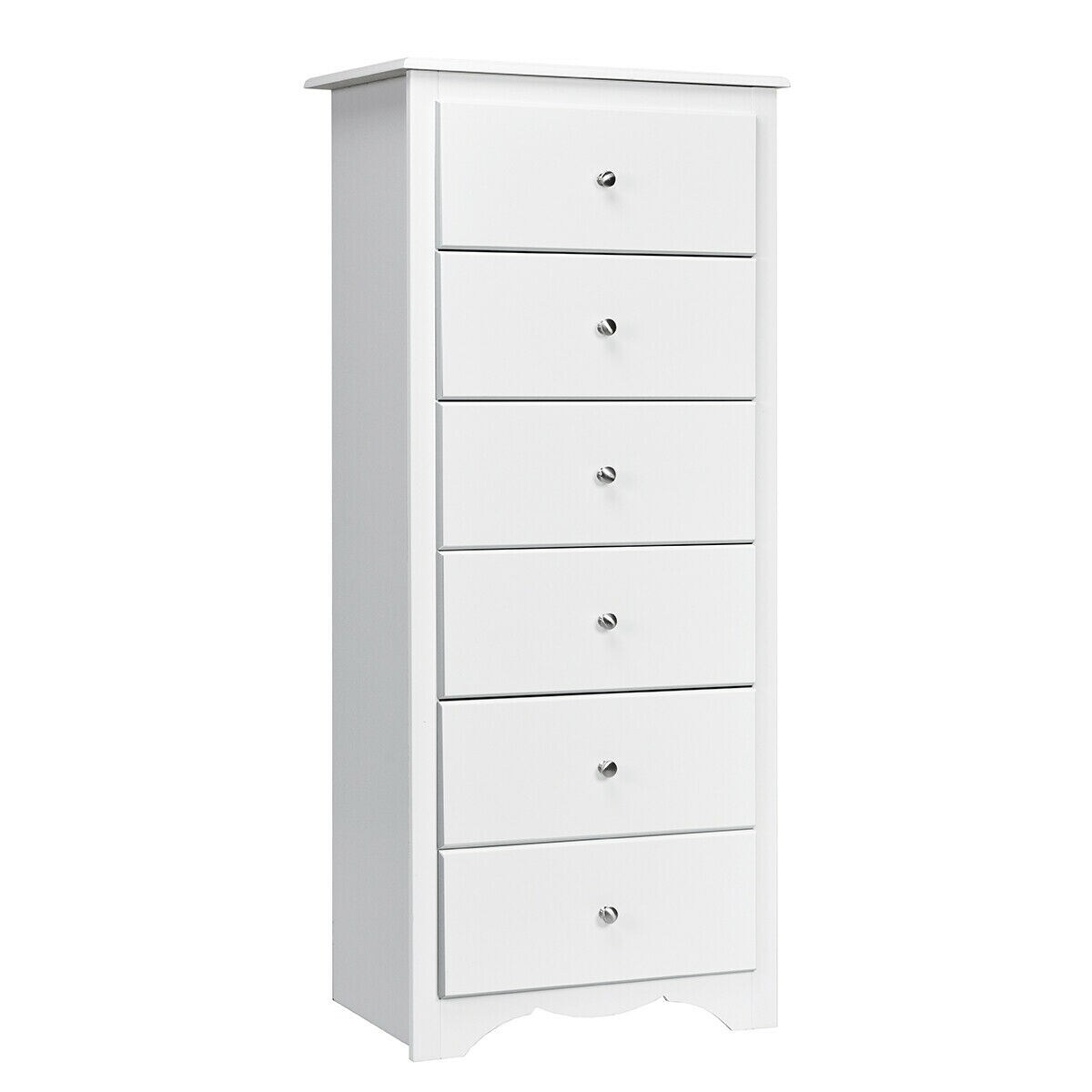 6 Drawers Chest Dresser Clothes Storage Bedroom Furniture Cabinet