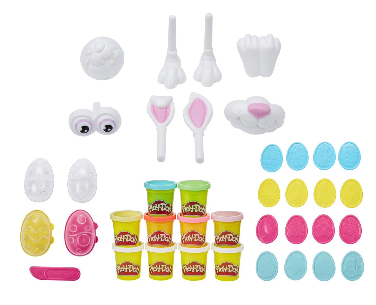 Play-Doh Easter Basket Toys 25-Piece Bundle; Make Your Own Easter Bunny Kit with Easter Eggs, Stampers, 10 Play-Doh 2-Ounce Cans (Exclusive)