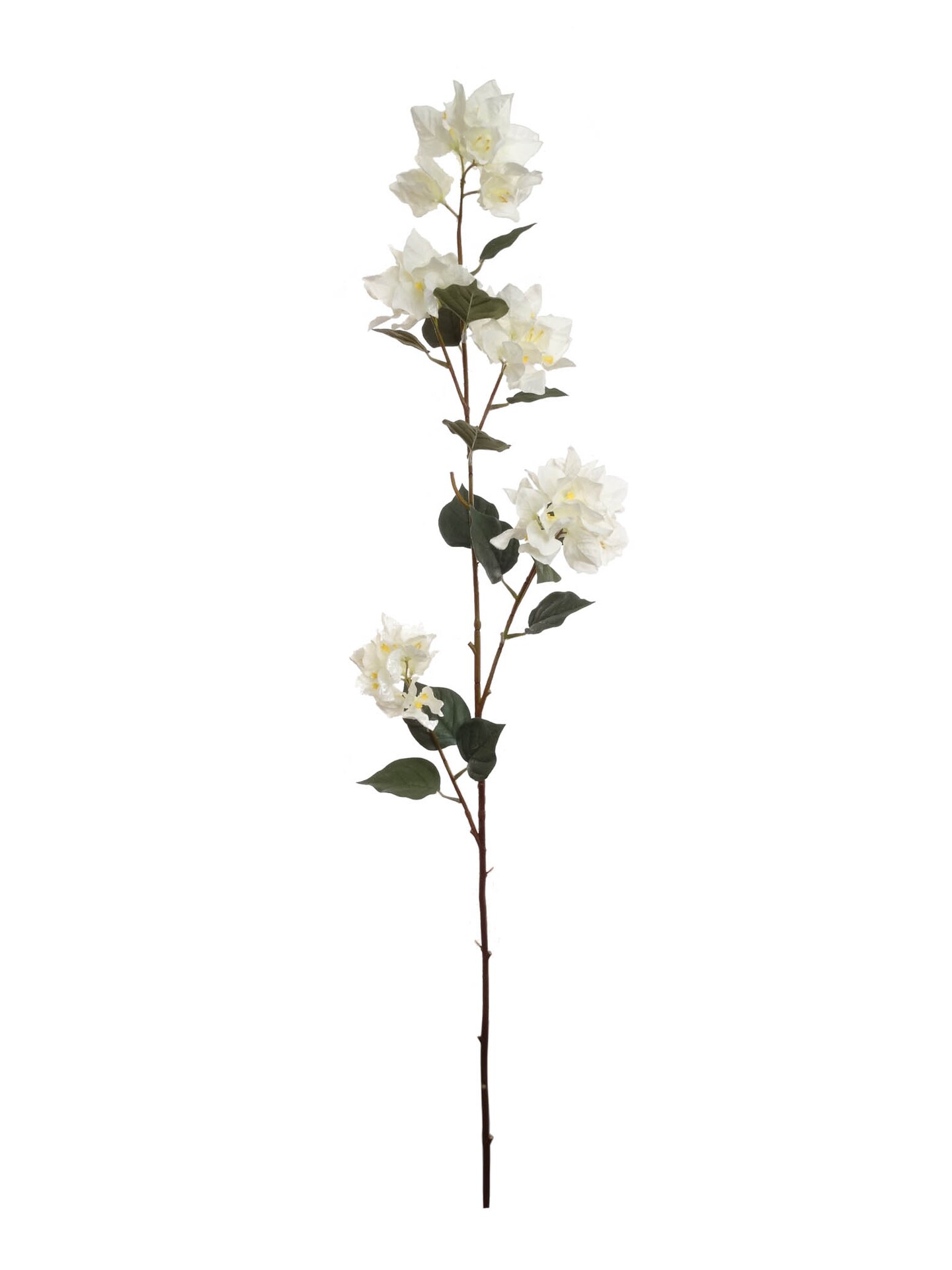 32" White Bougainvillea Spray Realistic Silk Flowers, Lifelike Blooms
