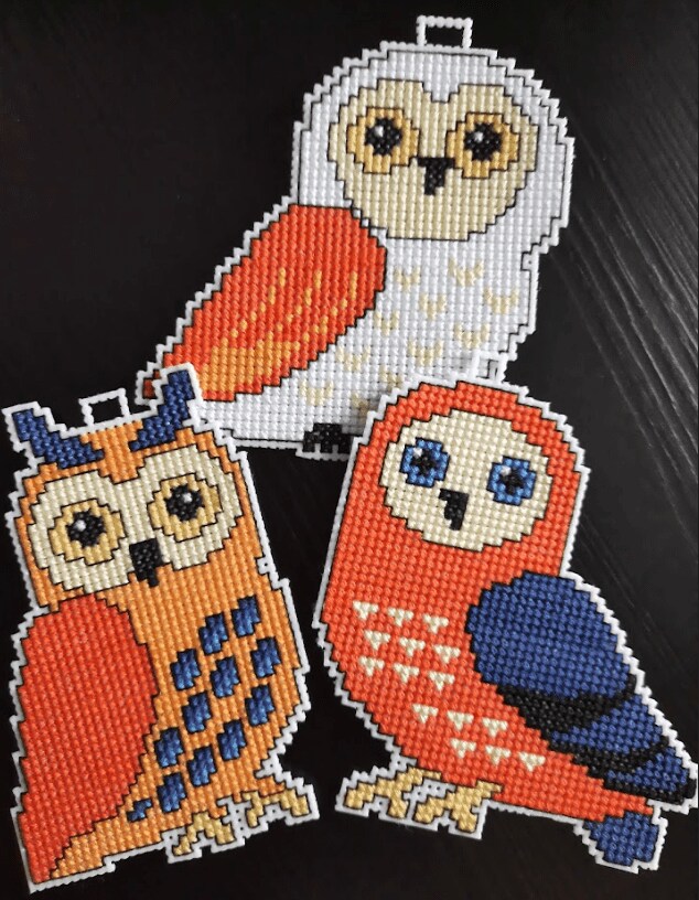&#x22;Owls&#x22; Counted Cross-Stitch Kit